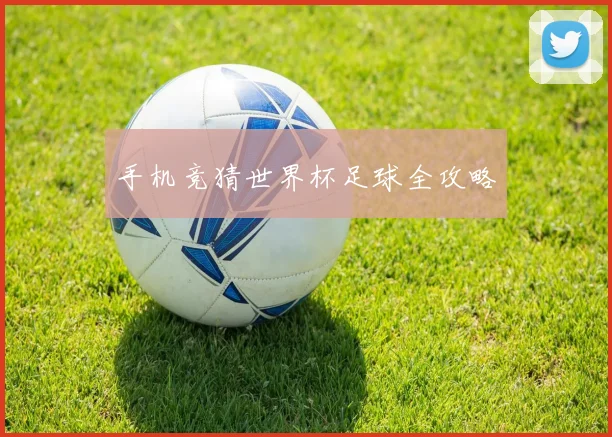 手机竞猜世界杯足球全攻略