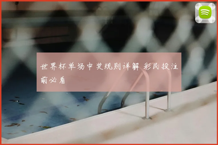 世界杯单场中奖规则详解 彩民投注前必看